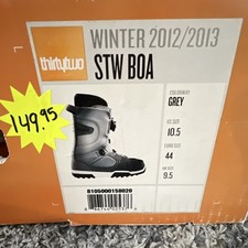 thirtytwo STW BOA Men's Snowboard Boots Black Size 10.5
