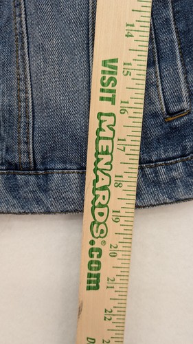 CI SONO Girls Denim Jacket Size M Sweatshirt Arms Distressed Button Up - Picture 9 of 19