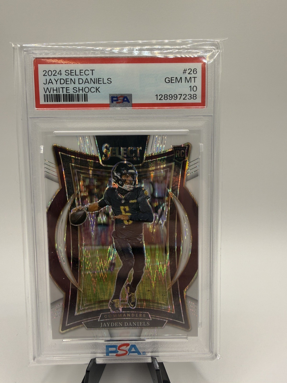 2024 PANINI SELECT WHITE SHOCK #26 JAYDEN DANIELS 045/199 PSA 10 GEM MT
