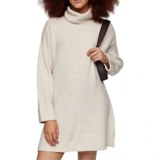 Topshop Cream Funnel Neck Sweater Dress Sz. 4 / 6 NWT