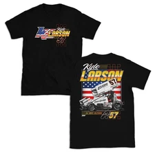 Kyle Larson #57 Sprint Car Tee, Patriotic Racing Tee, Gift For Hardcore Race Fan