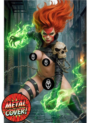 Spawn (Scorched) (Nude) *METAL*  DOUBLE SIDED Deviant Nation Ltd 15 w/CoA
