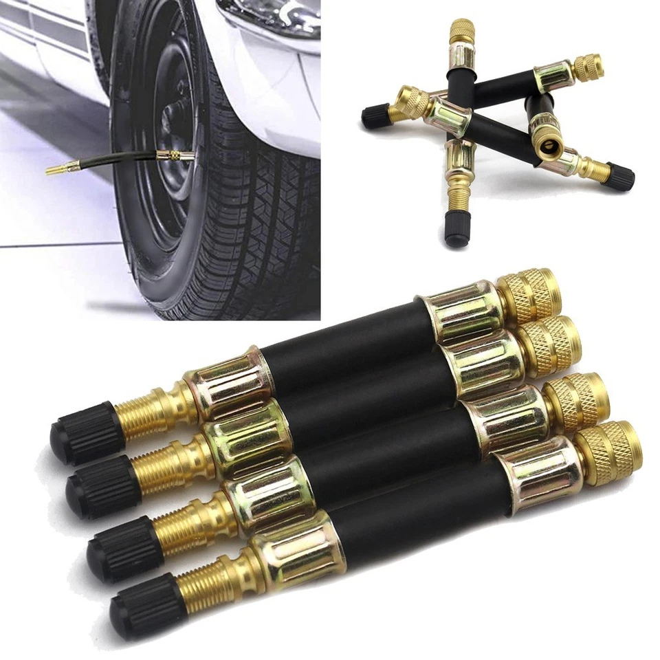 4pcs 105mm Dual Tire Valve Extension Adapter Stem For Truck RV Trailer Wheel/NEW - Image 3 of 4