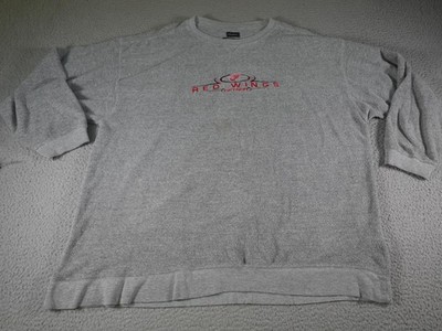 Detroit Red Wings Sweatshirt Mens 2XL Gray NHL Hockey Crewneck Pullover Fleece