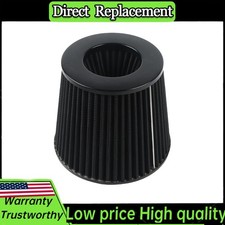 Black 3inch 76mm High Flow Inlet Dry Air Filter Cold Air Intake Cone Replacement Black 3inch 76mm High Flow Inlet Dry Air Filter Cold Air Intake Cone Replacement