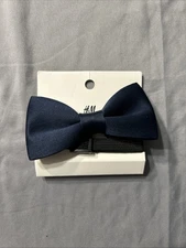 H&M Kids Boys Navy Blue Bow Tie Adjustable Strap Elastic Waist