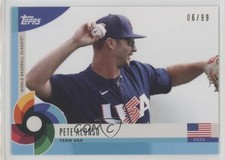 2023 Topps World Baseball Classic Global Stars Aqua Blue /99 Pete Alonso #7 o7m