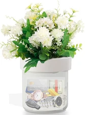 Flower Pot Diversion Safe with Key Lock, Secret Hidden Safe Lock Box inside pot