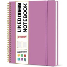 Taja Large Spiral Lined Notebook for Work, Journal for Women  Men