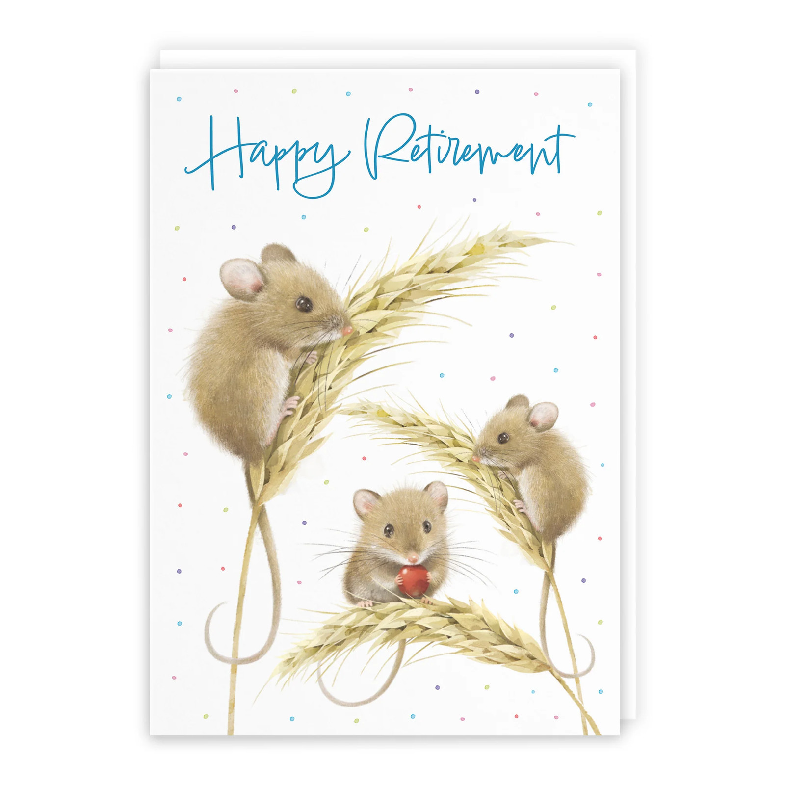 Retirement Card Harvest Mice Male Milo's Gallery