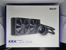 NZXT Kraken 240 RL-KN-240-B1 240mm AIO CPU Liquid Cooler LCD  Black- MISSING ACC