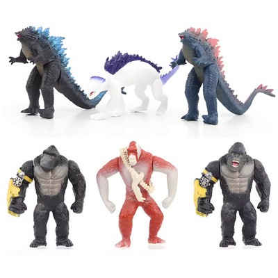 6pcs Godzilla vs Kong New Empire Action Figure Set Movable Monster Toys