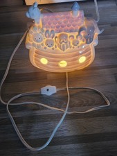 Vintage Enesco Precious Moments 1992 Noah  s Ark Ceramic Nursery Night Light Lamp