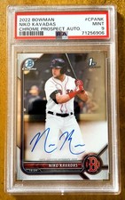 2022 Bowman NIKO KAVADAS #C-PANK PSA 9 MINT AUTO Chrome RC