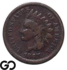 1867 Indian Head Cent Penny, Tough Date