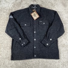 Suéter Harley Davison polar abotonado para hombre XL negro jaspeado chaqueta chamarra