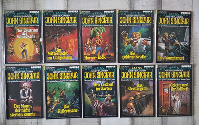 10 John Sinclair Hefte---200---1.Auflage