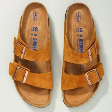 Birkenstock Arizona Suede Leather Mink Sandals Unisex Shoes New w/ Box