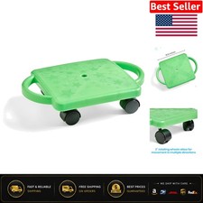 Ergonomic Green Scooter Board with Handles for Ages 5 , Safe  Engaging Playtime