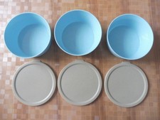 Koziol 3 Schalen mit Deckel, je 890 ml, CONNECT BOWL, Müslischale  Dessertschale