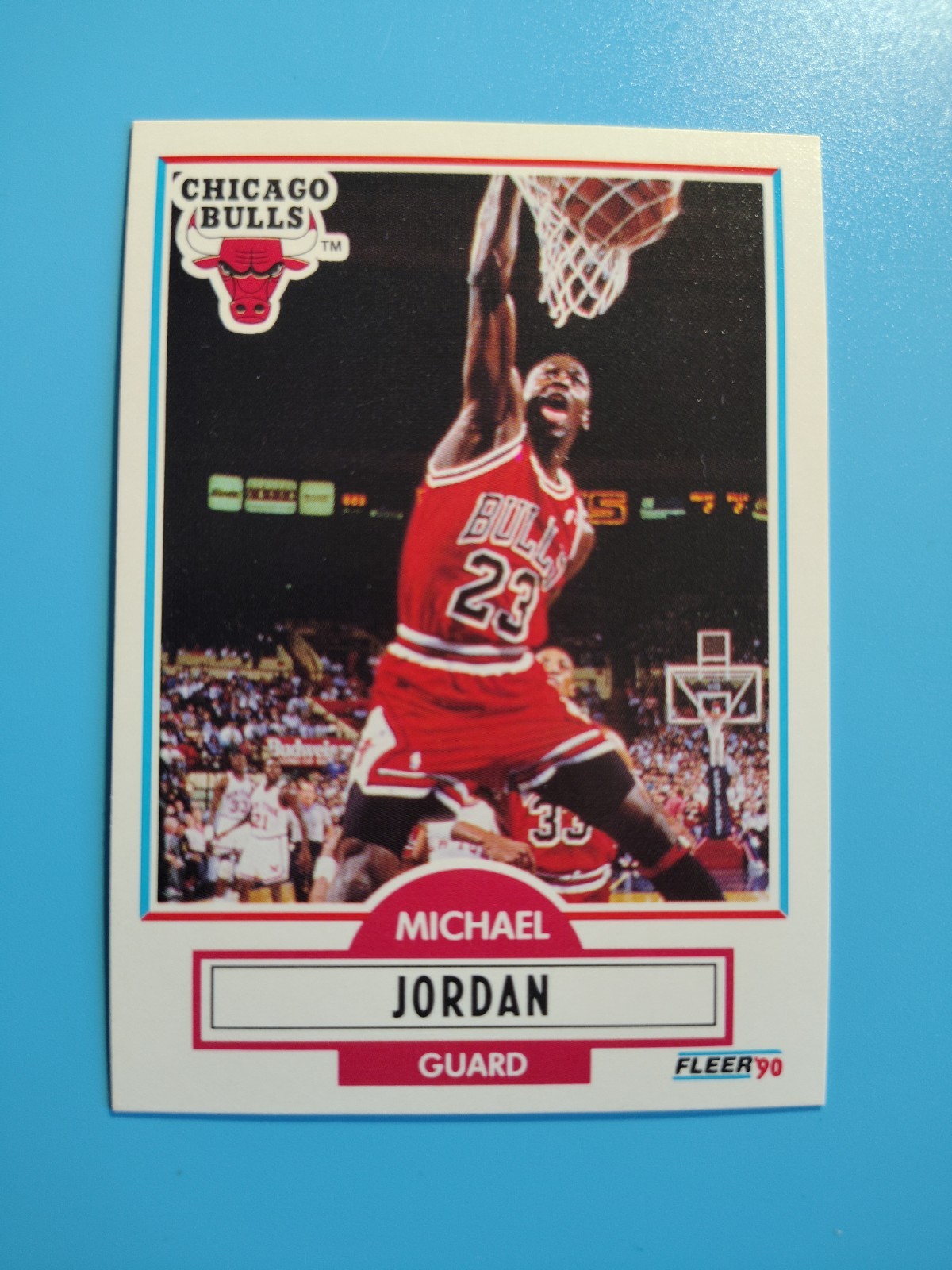 1990-91 Fleer - Michael Jordan #26 Black Line Above Biographical Information