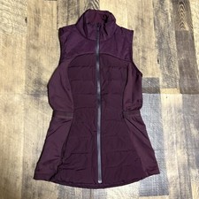Lululemon Down For It All Vest Dark Adobe Red Full Zip Womens 4