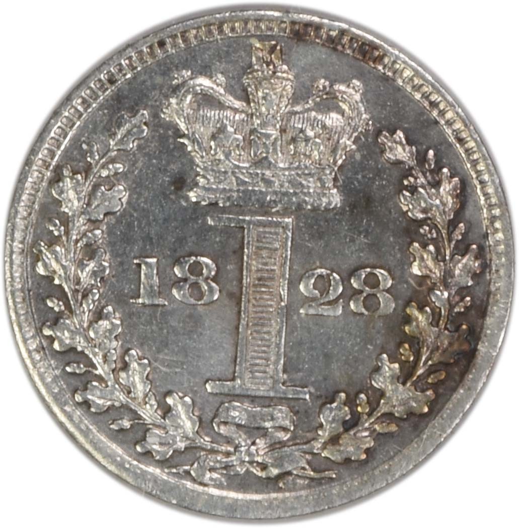 1828 Maundy Great Britain 1 Penny KM683 Coin - Uncertified