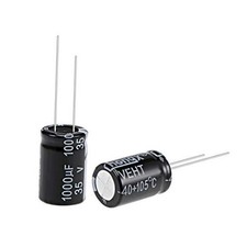 1000uF 35V 12.5x20mm Electrolytic Capacitor, Radial Leads Aluminum Capacitors