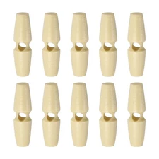 10pcs Wooden Toggle Buttons 40mm Single Hole Olive Sewing Button, Natural Color