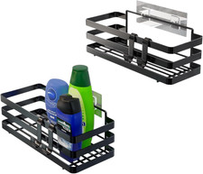 Set Da 2 Mensole Di Metallo Cucina Bagno Organizer,Scaffali Portaspezie per Pare