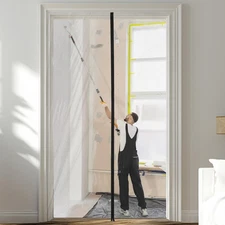 Zipper 48 x 87 Inch Dust Barrier Door Kit Construction 4 7.25 ft Reusable