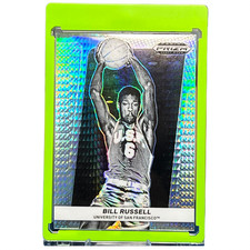 2022 Prizm Draft Picks Bill Russell Silver Hyper Prizm #FB-BR |HOF USF NBA CLEAN