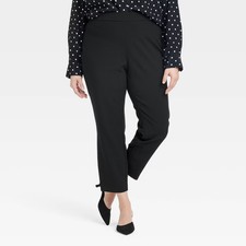 Women High-Rise Skinny Ankle Pull-On Pants - A New Day Black 24