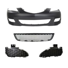Front Bumper Grille Fog Light Covers For 2004-2006 Mazda 3 I S Sp23 Sedan