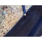Black quarter zip fleece pullover with visible stitching and brushed texture, made in USA.