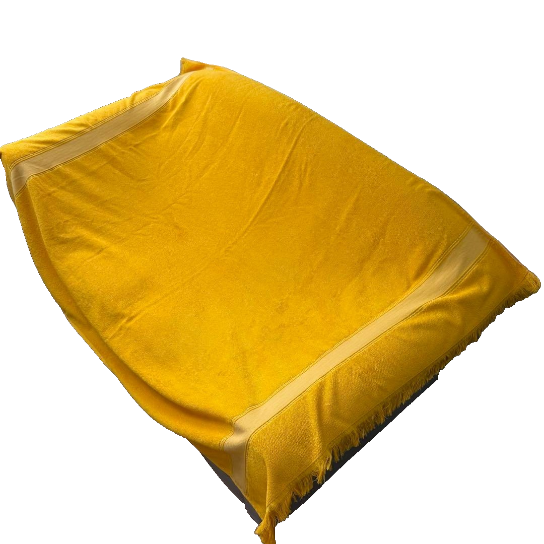 HERMES Paris Cotton Beach Towel Bath Mat Towel Yellow 140×95cm | eBay