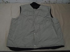 VTG 70/80 s Two Tone Reversible Western Puffer Vest Snap On Jacket Sz XL Men s