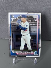 2024 Bowman Chrome Yoshinobu Yamamoto #73 Los Angeles Dodgers Rookie Card. rookie card picture