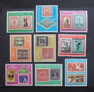 PARAGUAY 1968 SCARCE STAMPS CENTENNIAL FULL SET WITH AIRMAIL MNH SET RR