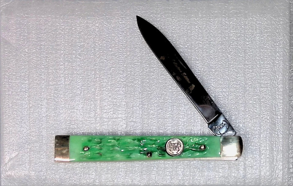 CUCHILLO MÉDICO BUCK CREEK ALEMANIA 1 HOJA MANGO HUESO VERDE #1 de 100 Limitado Foto 2 de 3