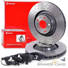BREMBO XTRA BREMSSCHEIBEN Ø347 +BELÄGE MIT WARNKONTAKTE VORNE FÜR AUDI A6 C6 4F