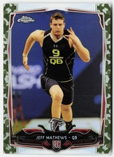 2014 Topps Chrome Camo Refractors Jeff Mathews Rookie #113 Falcons RC,/499
