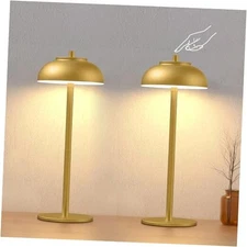 Led Cordless Table Lamp: Modern Portable Desk Lamp for 2 Pack Gold