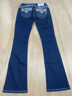 Miss Me Womans 26x33 Bootcut Distressed Jeans ME8814BL (J26) | eBay