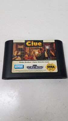 Clue Sega Genesis Game Cartridge Only NO CASE NO MANUAL TESTED WORKING GAME