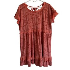 Anthropologie Ruffle Knit Mini Dress, Size M