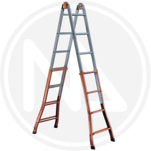 Scala Telescopica Professionale Maurer 87254 Acciaio 5+5 Gradini