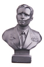 sowjetischer russischer Kosmonaut Juri Gagarin Stein B&uuml;ste Statue Skulptur 11 cm