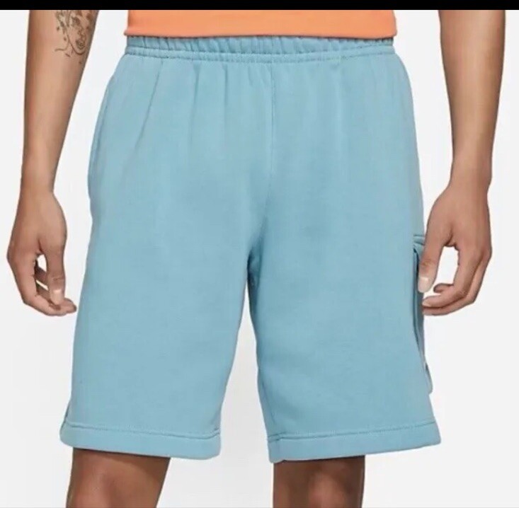 Nike Sportswear Club Cargo Fleece Sweat Shorts Men Sizes Medium Blue eBay