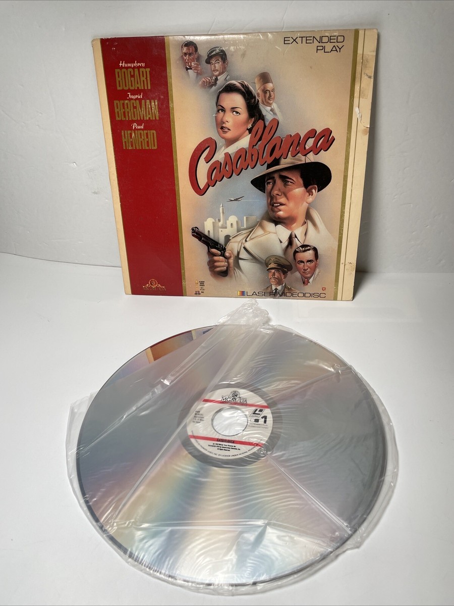 Casablanca Movie MGM / UA Laser Videodisc Extended Play Humphrey